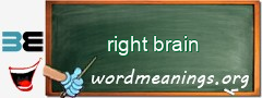 WordMeaning blackboard for right brain